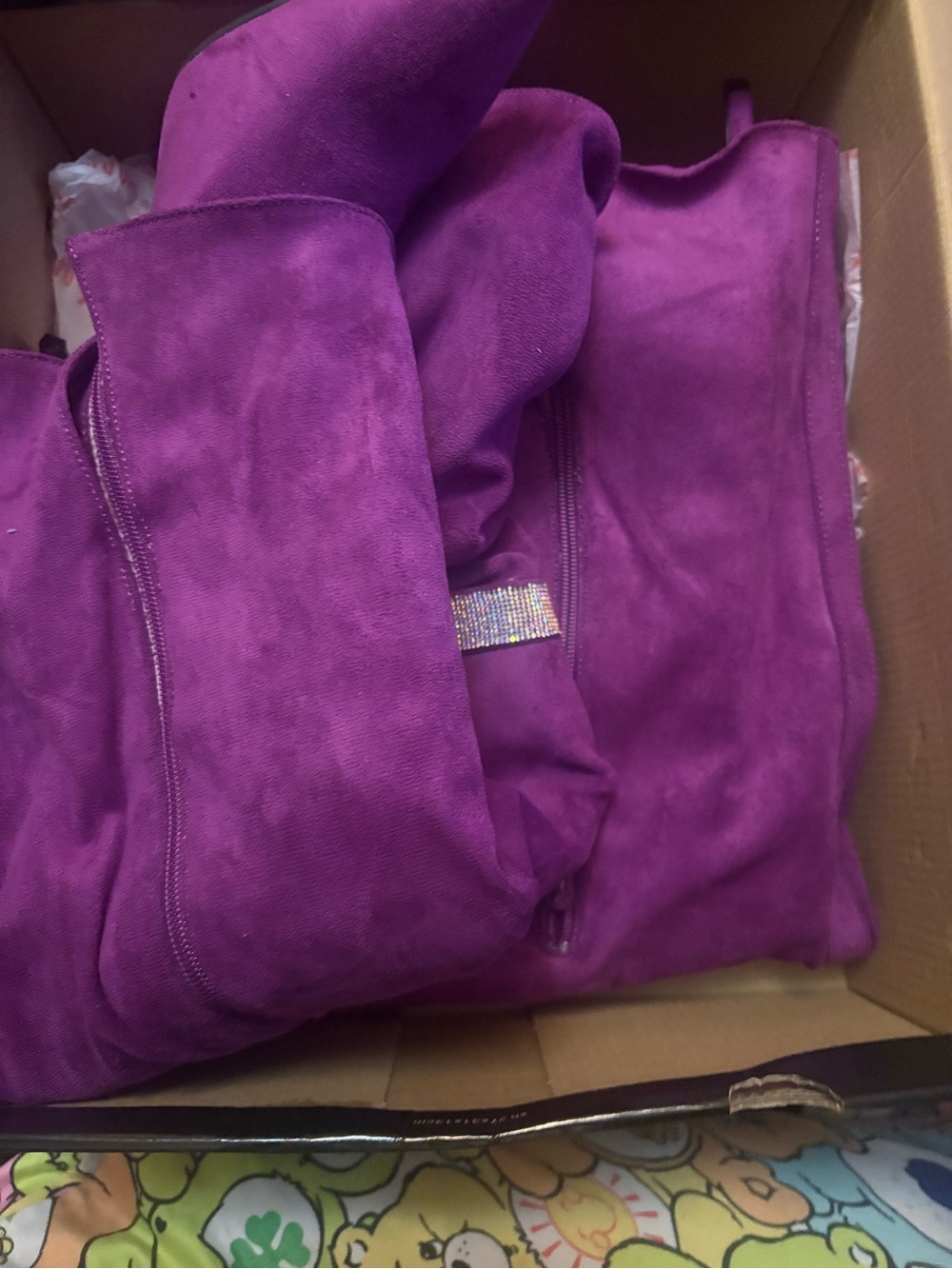 Purple Suede-Look Women's Jacket